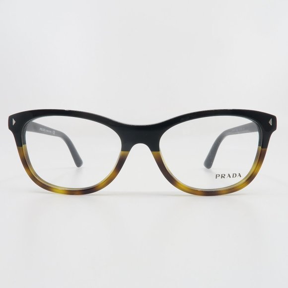 Prada VPR 05R TKA-1O1 53mm Cat Eye Black & Havana - Picture 2 of 5